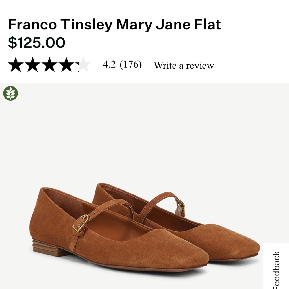 Franco Sarto Tinsley Mary Jane Flats in Brown